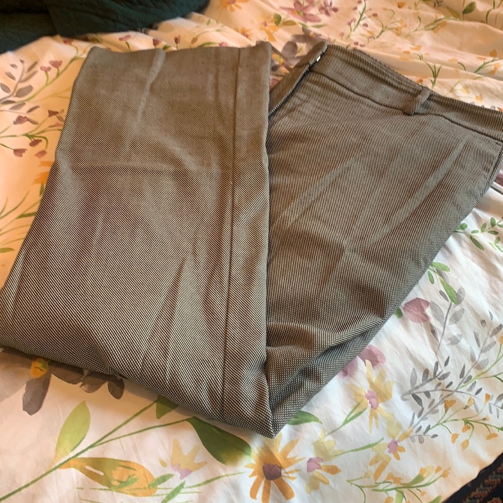 Ann Taylor Black and White Patterned Curvy Trousers